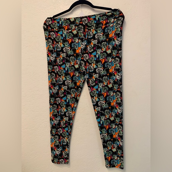 LuLaRoe Frankenstein and the Bride of Frankenstein TC2 Leggings - Picture 1 of 13